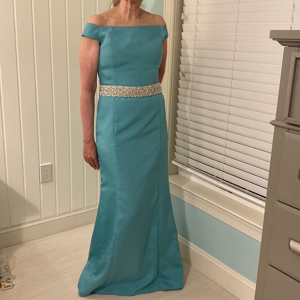 Tiffany blue mother of bride gown